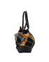 Tartan Pleated Shoulder Bag, £195, Handbags, Black/Yellow, Fabric, Bottom view
